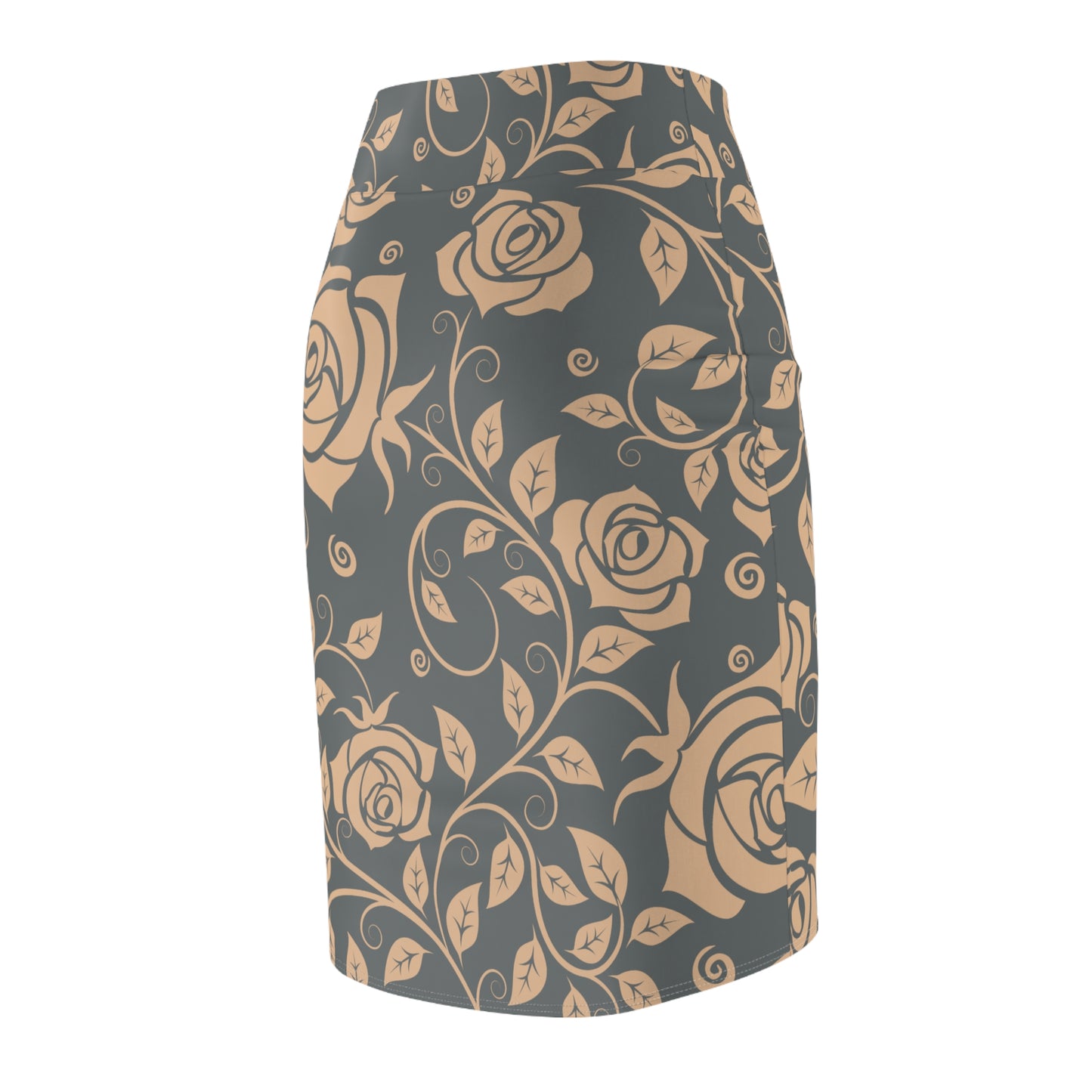 Damen Rock Floral Bleistift Elegant Business Event