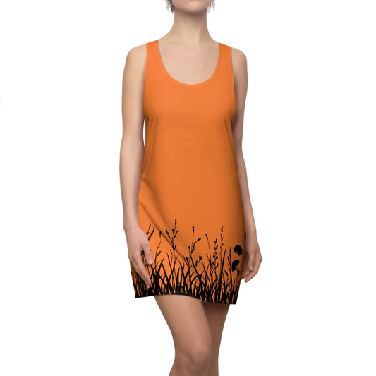 Crusta Floral Silhouette Racerback Kleid – Elegantes Sommerkleid