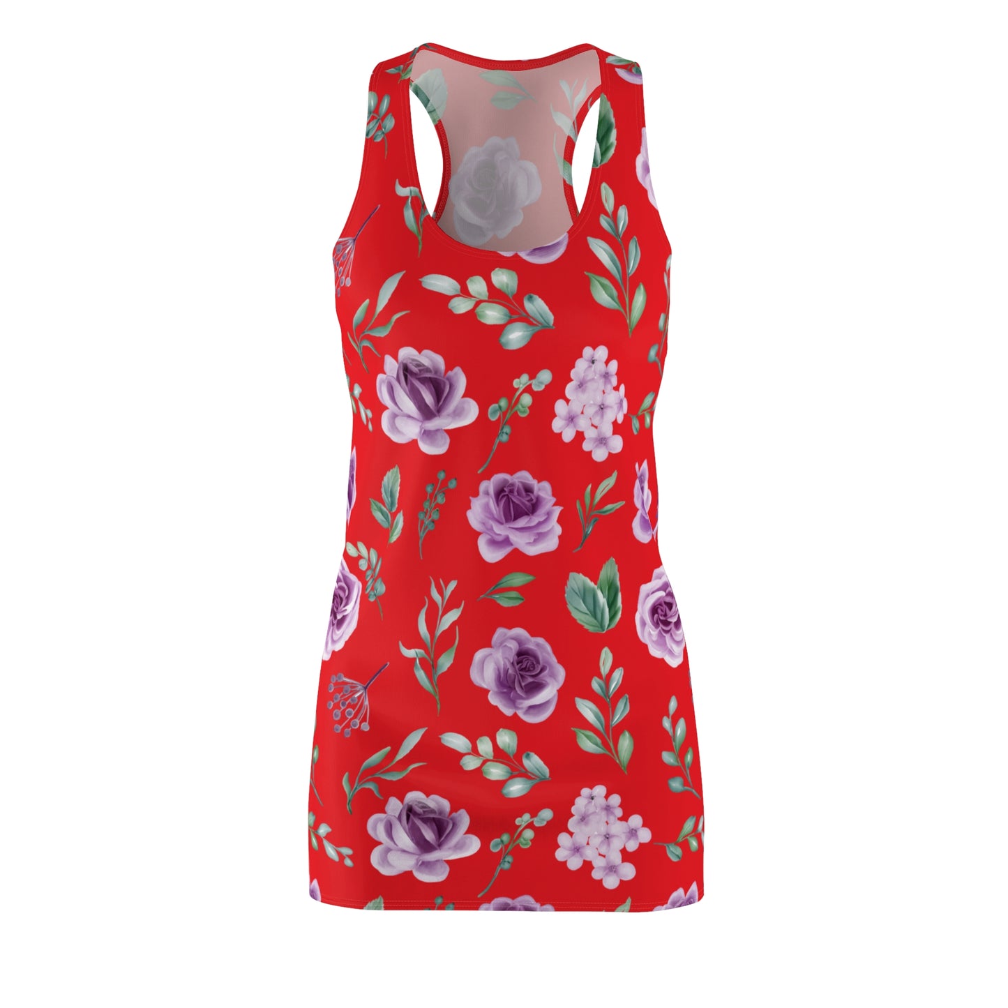 Rot Floral Racerback Kleid – Blumenkleid Sommer Damen