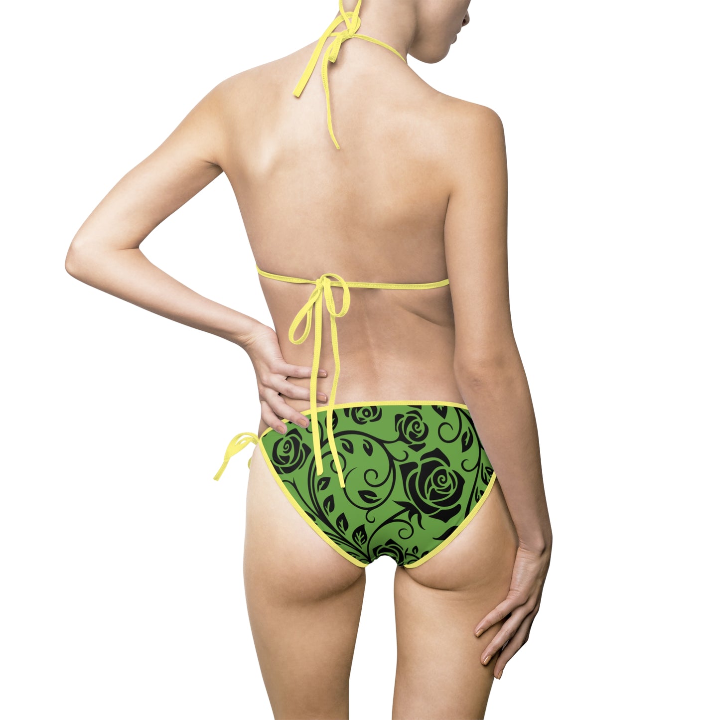 Bikini Damen Floral Print Swimsuit Sexy Sommer Strandmode Grün