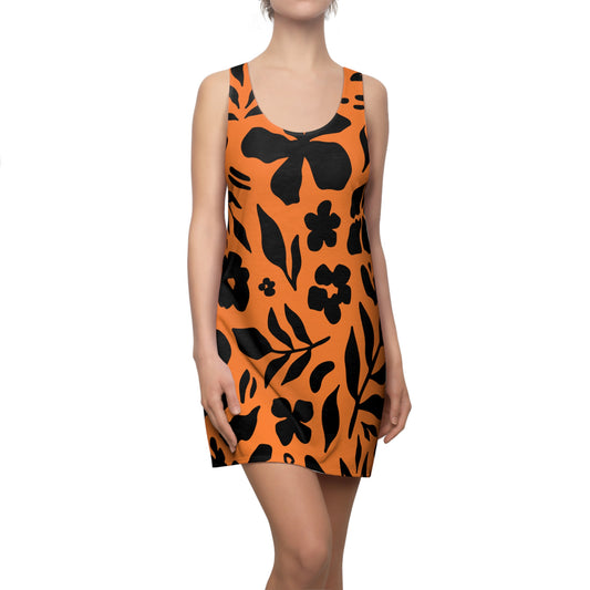 Schwarz Crusta Floral Racerback Kleid – Sommer Damenmode