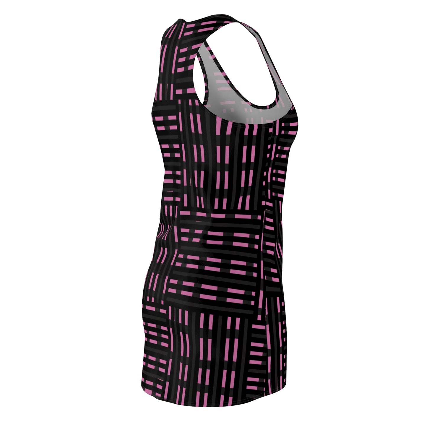 Schwarz Pinkes Racerback Kleid – Modernes Sommerkleid
