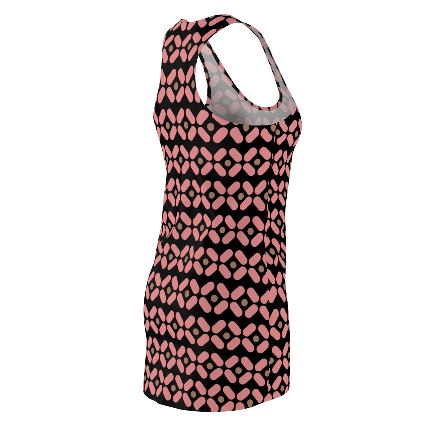 Schwarz Rosé Racerback Kleid – Chic Sommerkleid