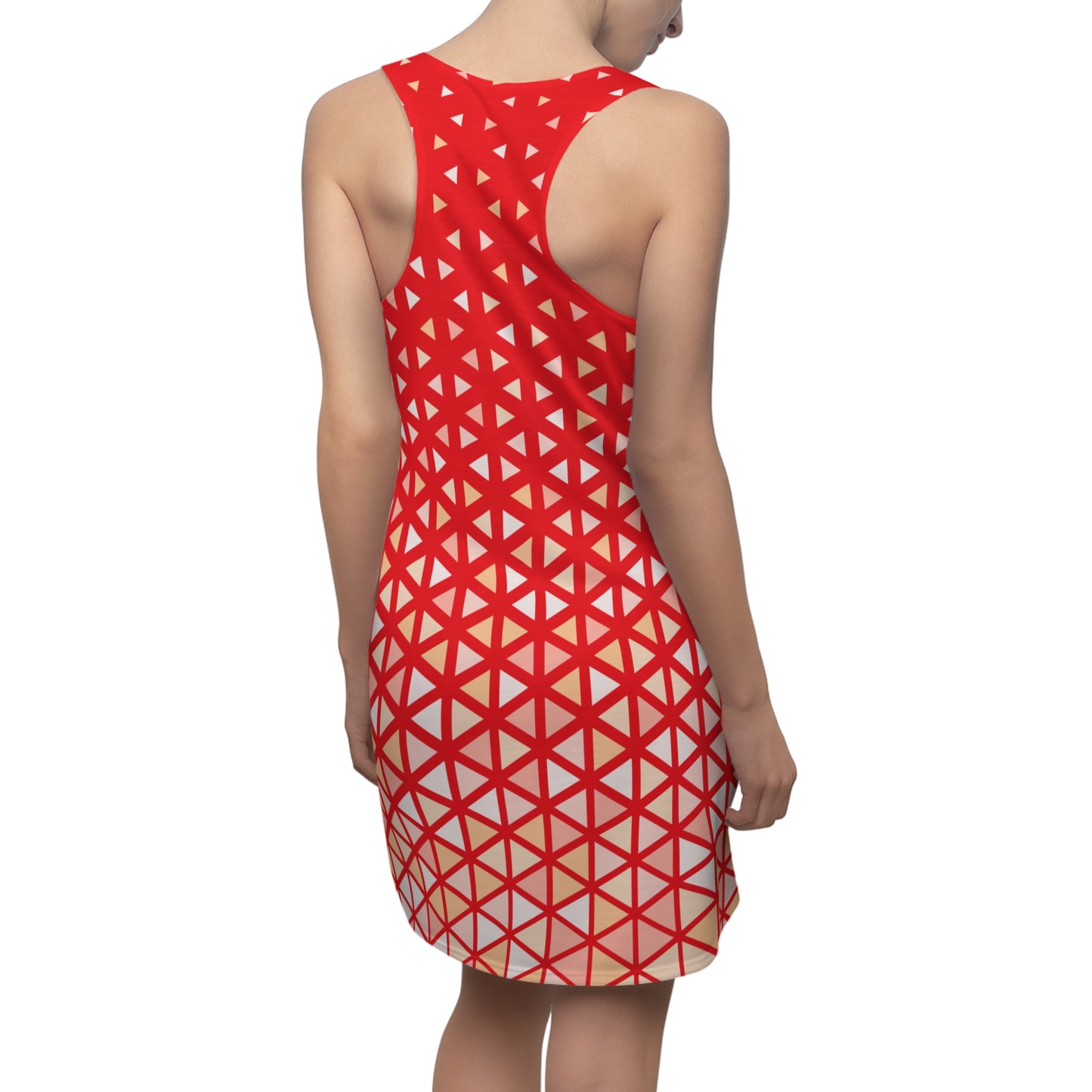 Buntes Dreieck Racerback Kleid – Trendige Sommer Damenmode