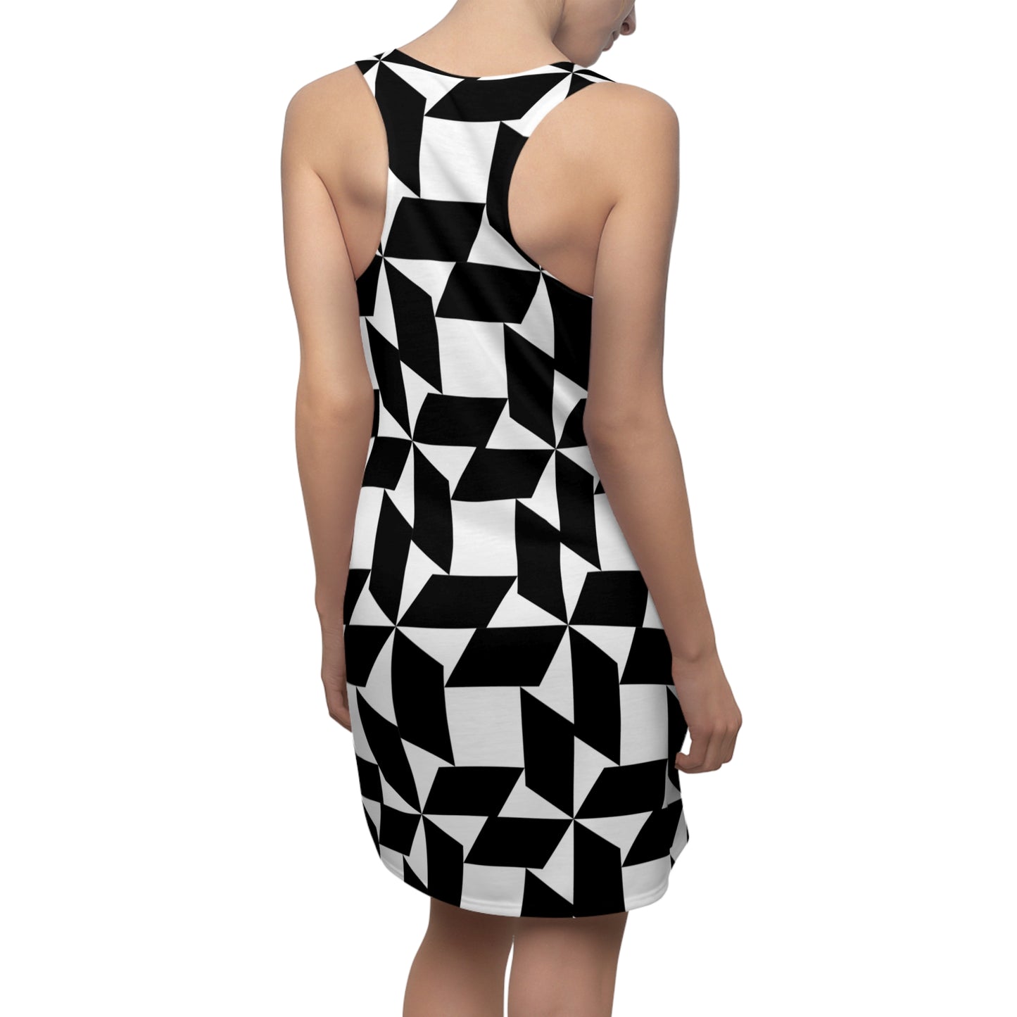 Damen Kleid Geometrisch Racerback Sommer Chic Casual