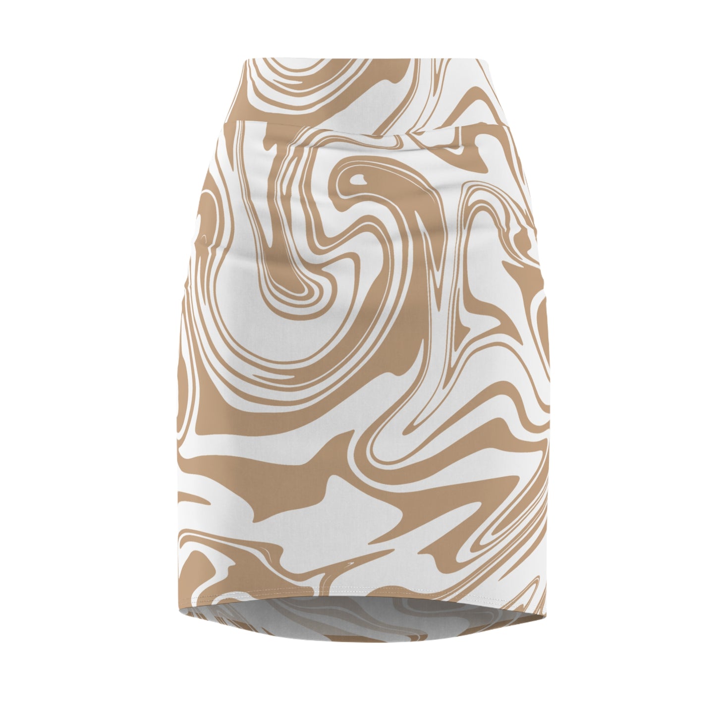 Damen Rock Marmor Print Bleistift Elegant Business Casual
