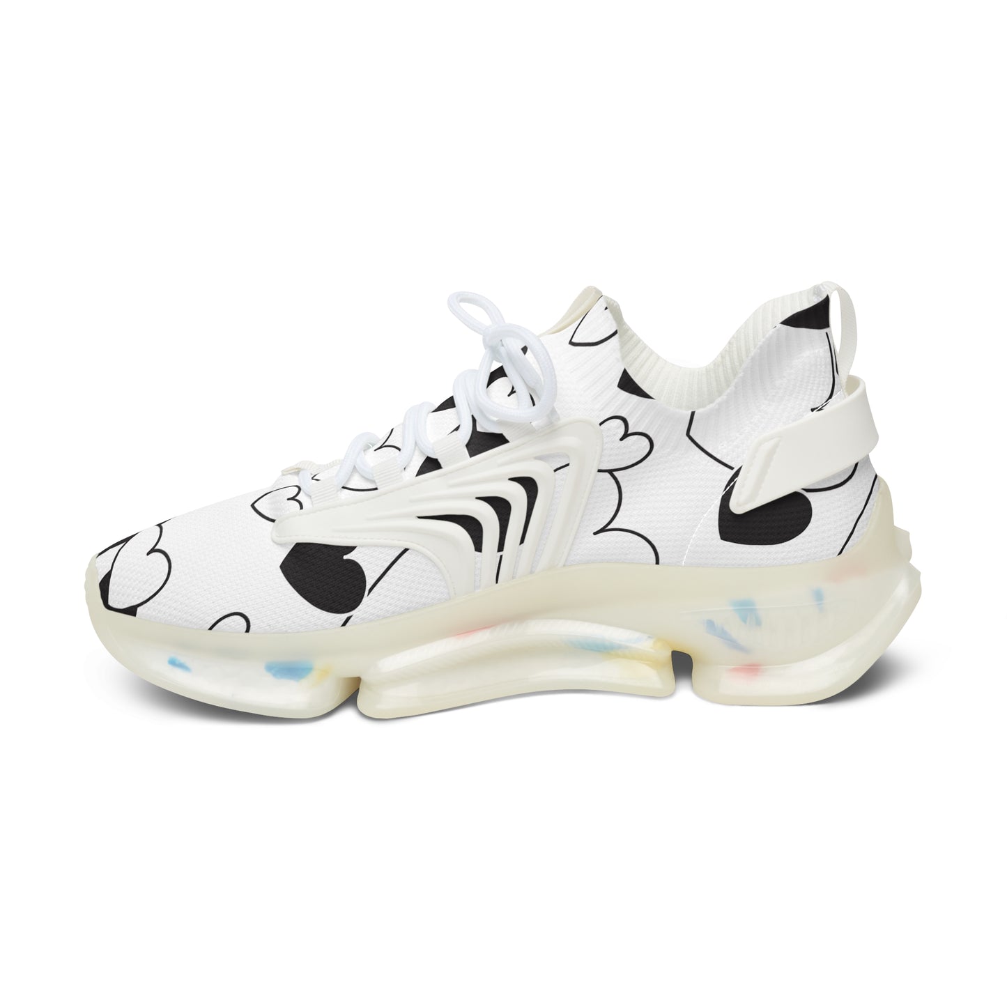Damen Sneaker mit Herzmuster – Stylische Sportschuhe