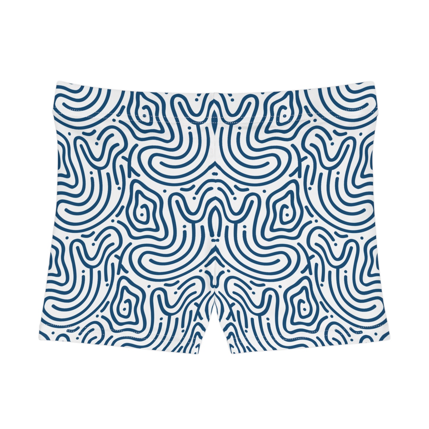 Damen Shorts Wellenmuster Meer Trendig Sommer Activewear Freizeit