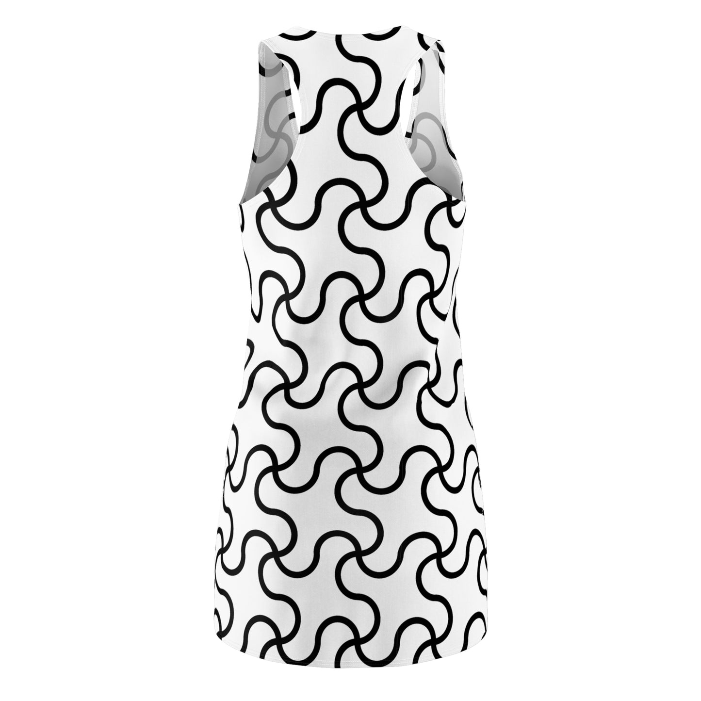 Linienmuster Racerback Kleid – Modernes Sommerkleid