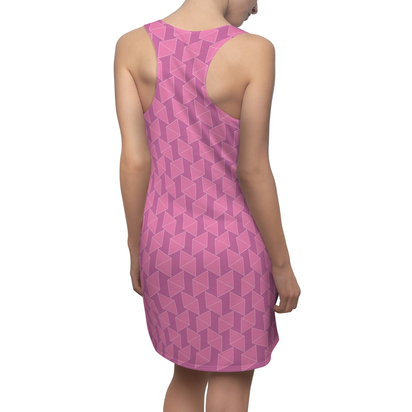 Pink Geometrie Racerback Kleid – Stylisches Sommerkleid