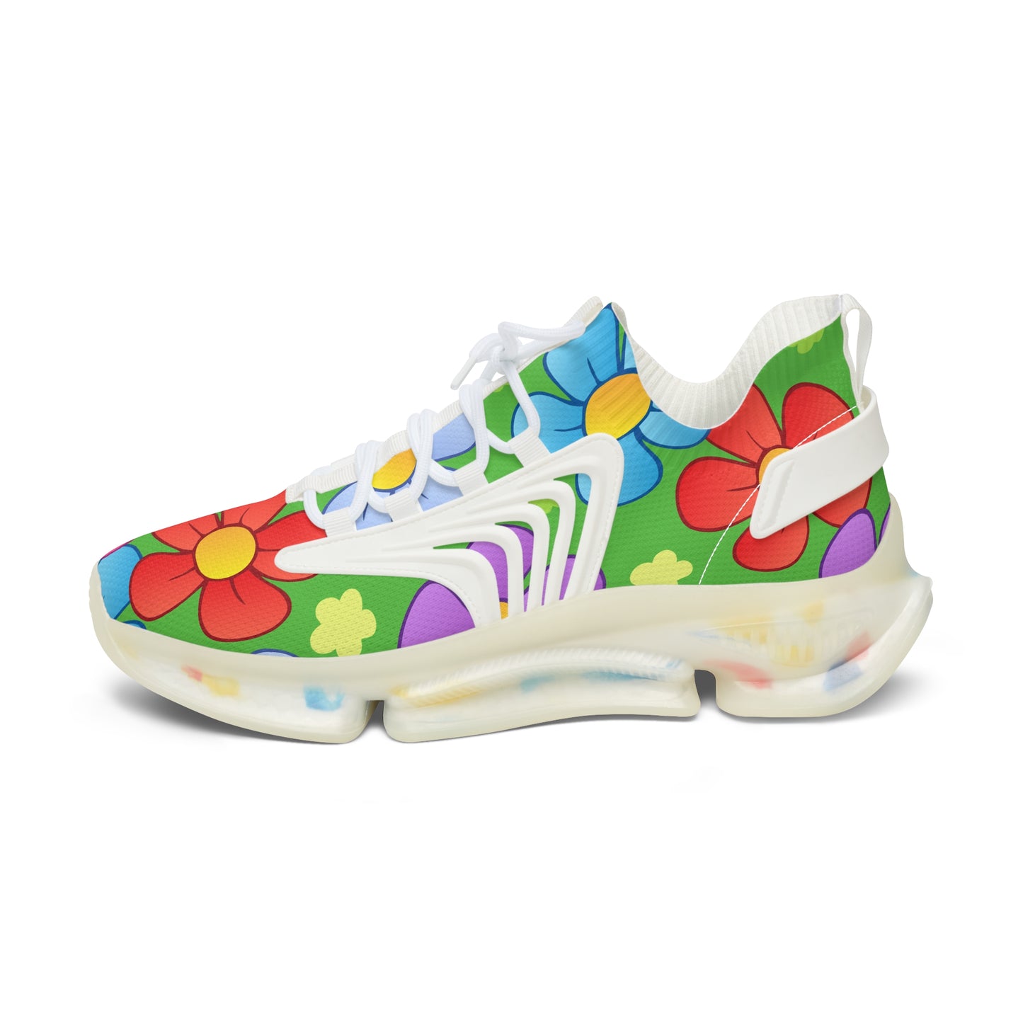 Bunte Damen Sneaker mit Blumenmuster – Stylische Sportschuhe
