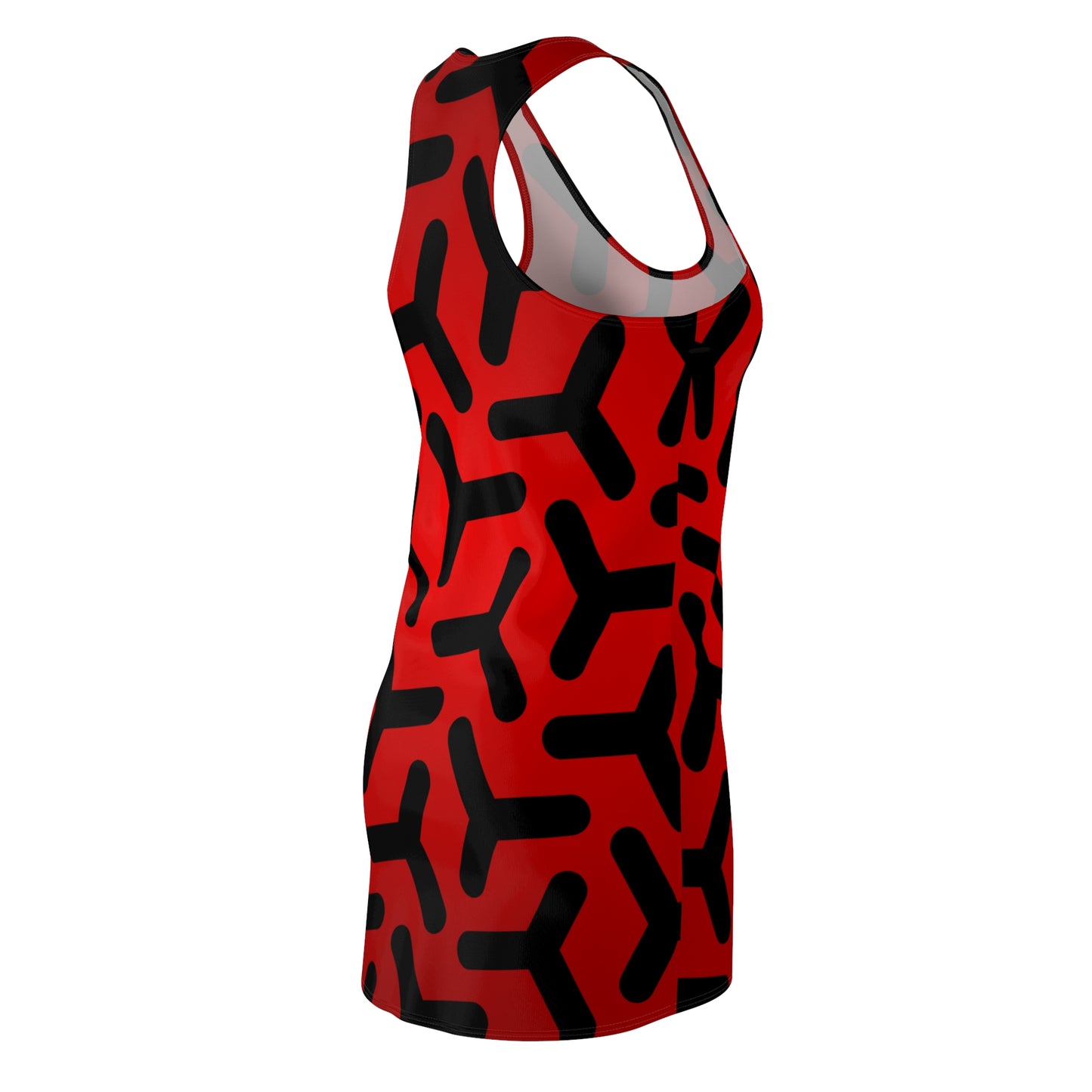 Racerback Damen Kleid Rot Farbverlauf Muster Racerback Sommer Party