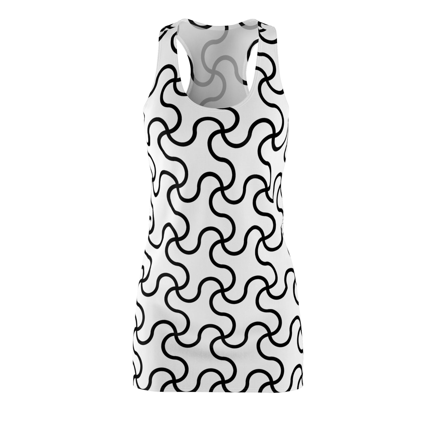 Linienmuster Racerback Kleid – Modernes Sommerkleid