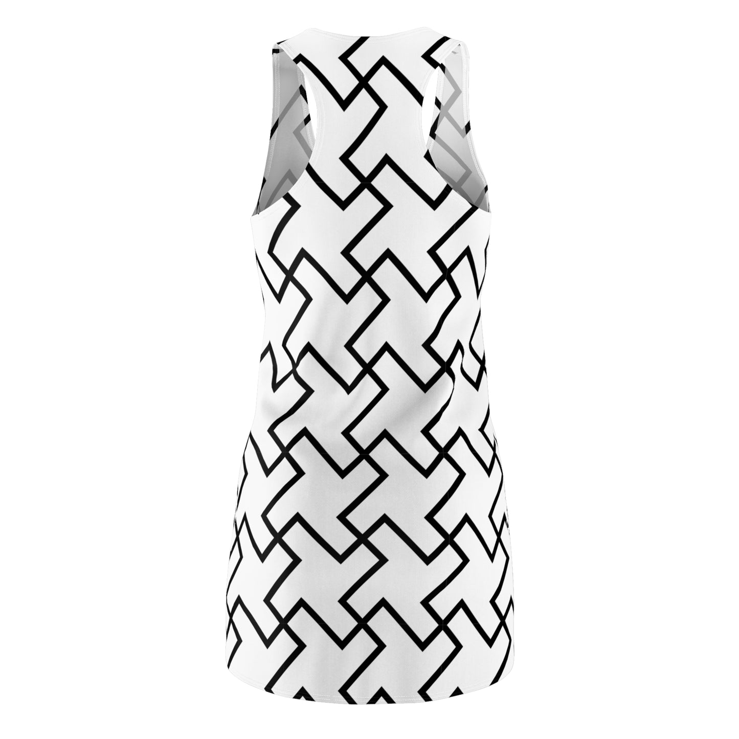 Geometrie Racerback Kleid – Modern & Bequem