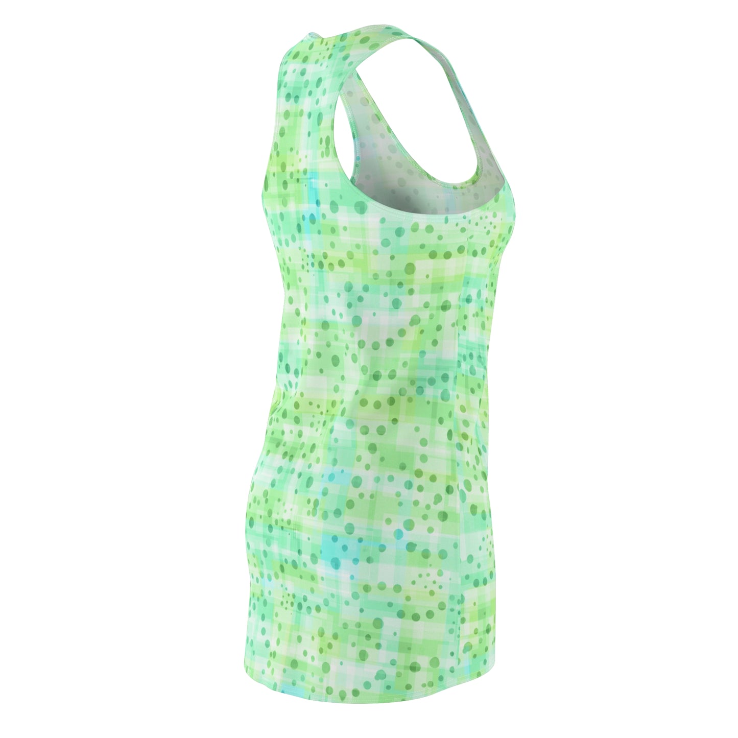 Grün Geometrie Racerback Kleid – Lässiges Sommerkleid