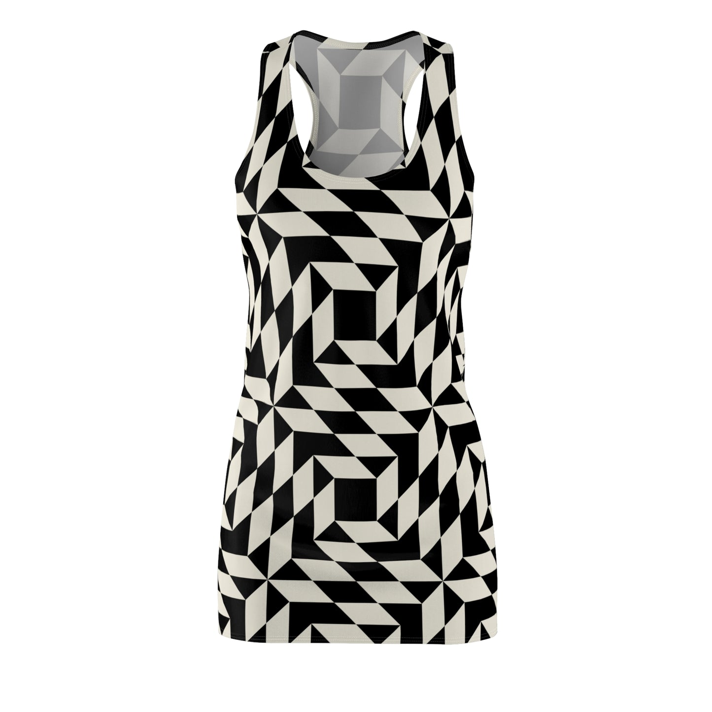 Racerback Kleid Damen – Sommerkleid mit geometrischem Muster
