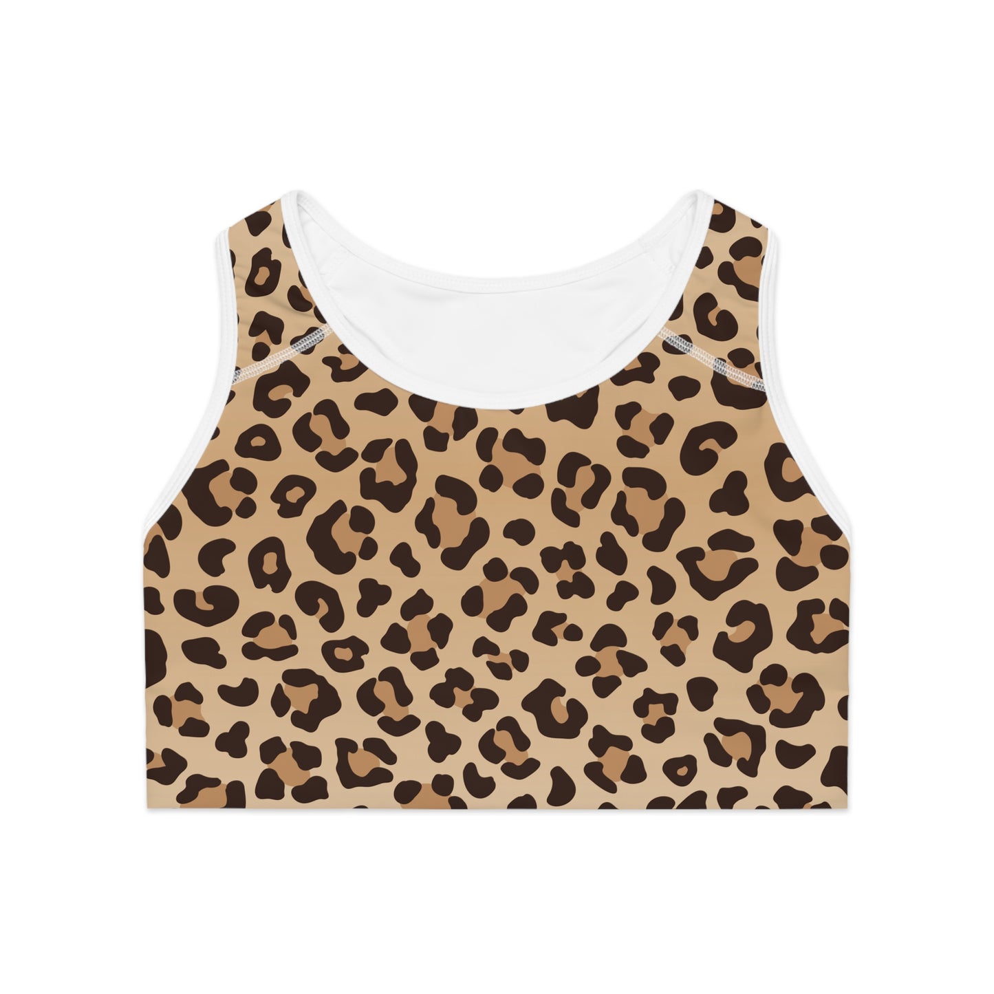 Damen Sport BH Leoparden Print Atmungsaktiv Fitness Activewear
