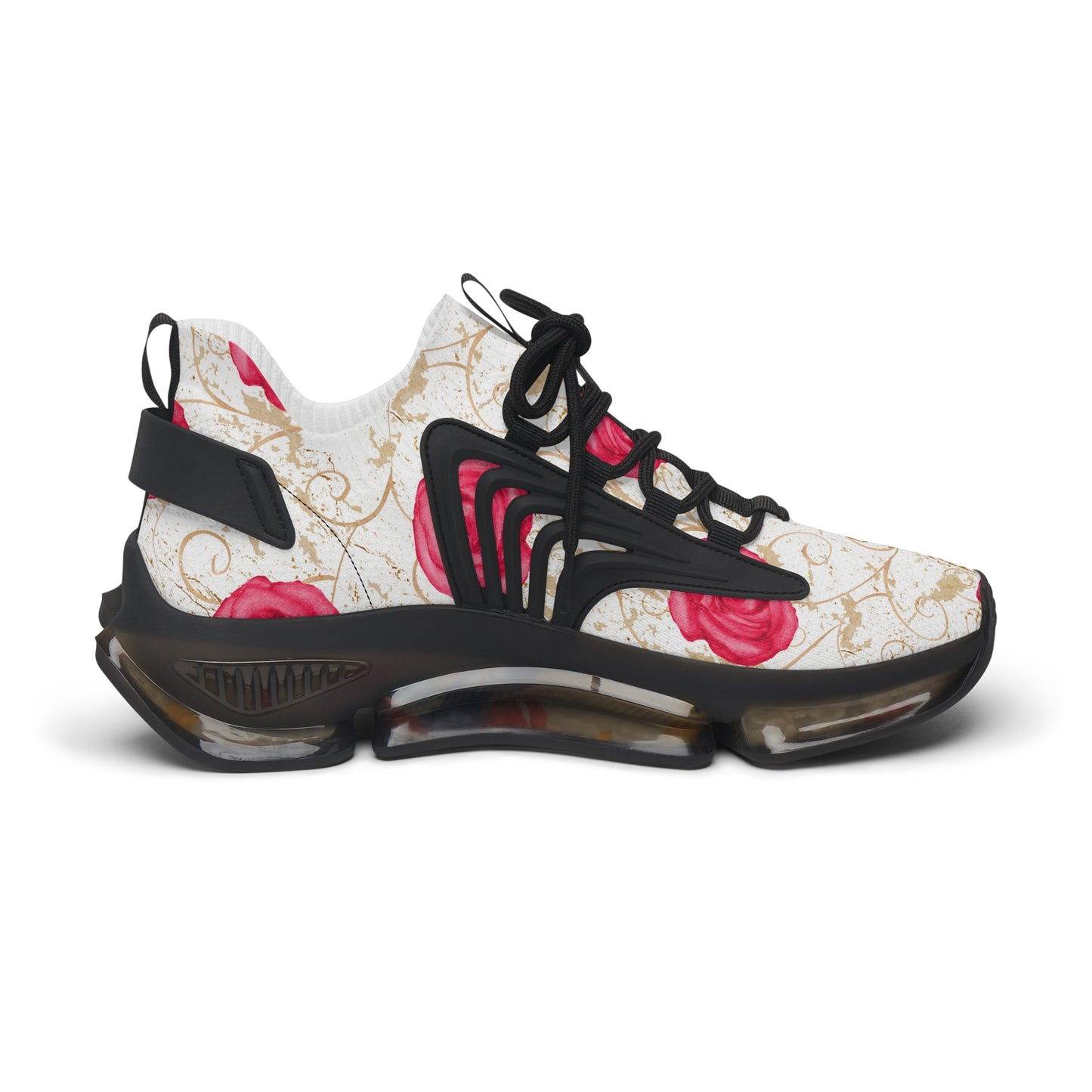 Damen Sneaker mit Rosenmuster – Stylische Sportschuhe