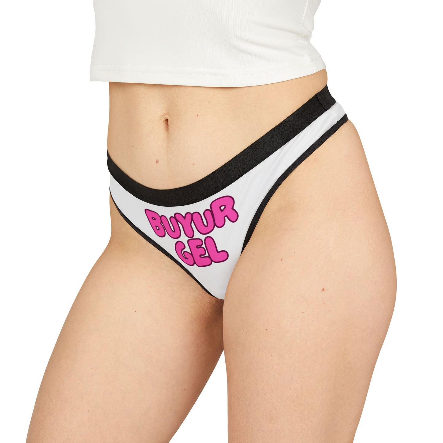 Damen Thong Unterwäsche Bequeme Atmungsaktive Slips Buyur gel Print