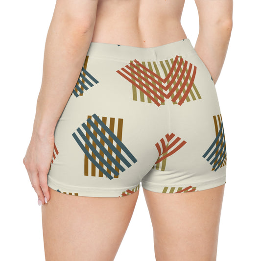Damen Shorts Gemustert Sommer Essential Sport Strand Freizeit