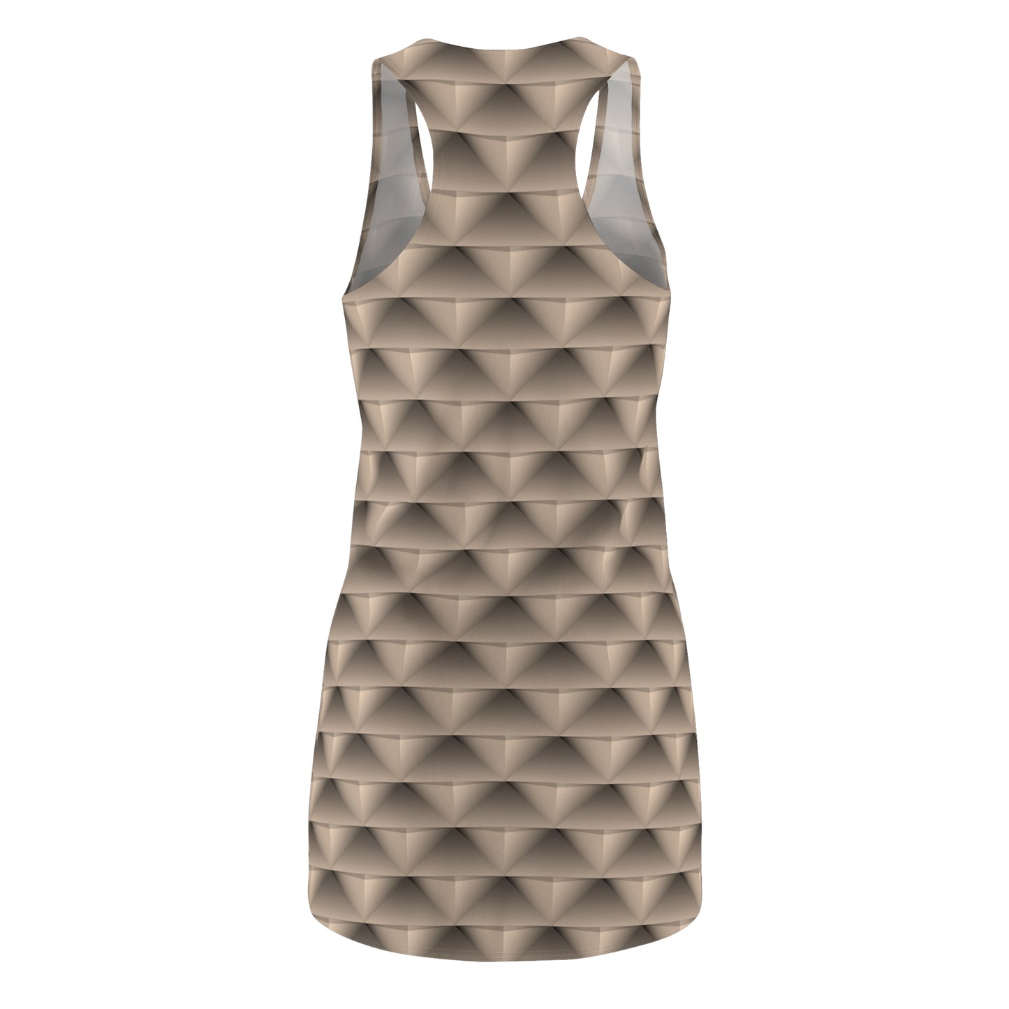 3D Muster Racerback Kleid – Modernes Sommerkleid
