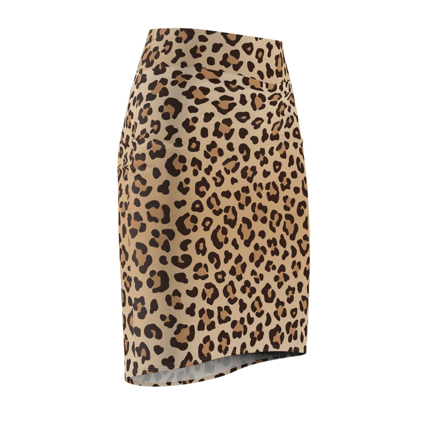 Damen Rock Bleistift Leopard Print Eng Elegant Stretch Business Casual