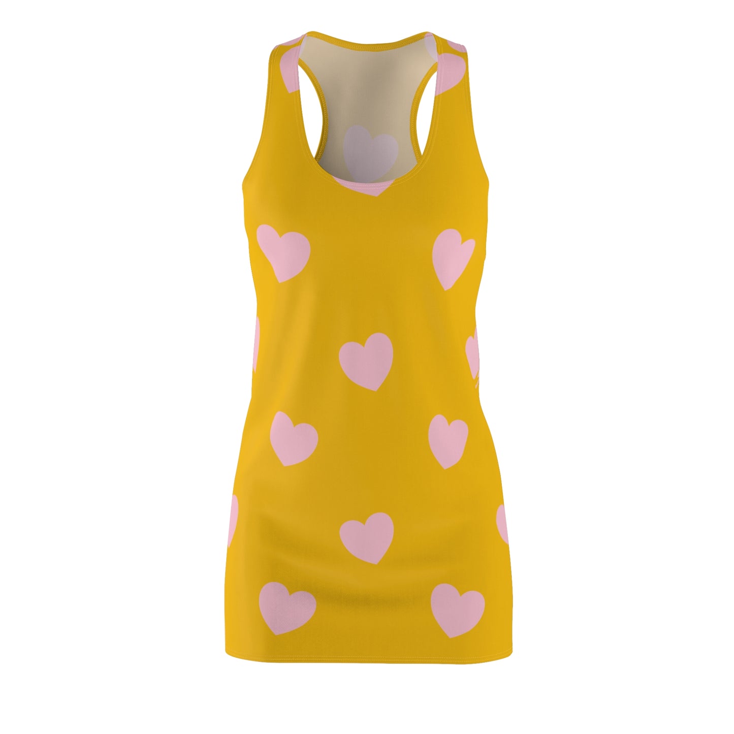Rosa Herz Racerback Kleid – Romantisches Sommerkleid