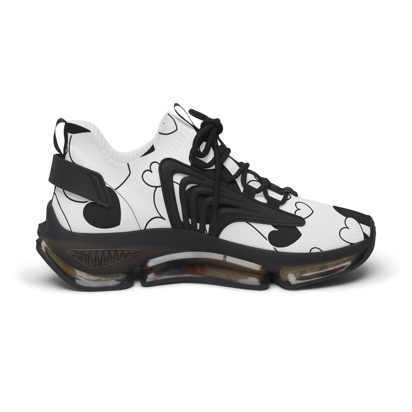 Damen Sneaker mit Herzmuster – Stylische Sportschuhe