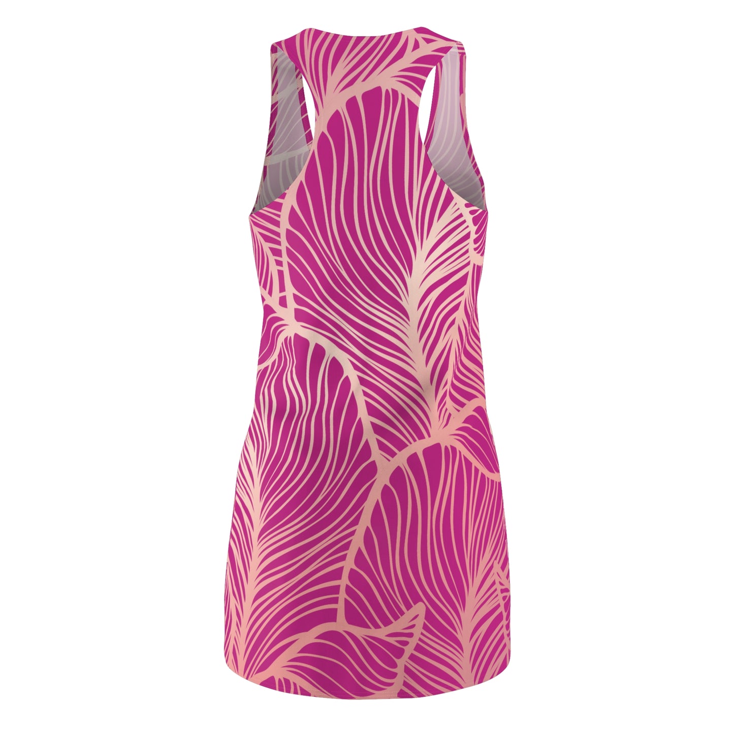 Rosa Pink Floral Racerback Kleid – Elegantes Sommerkleid