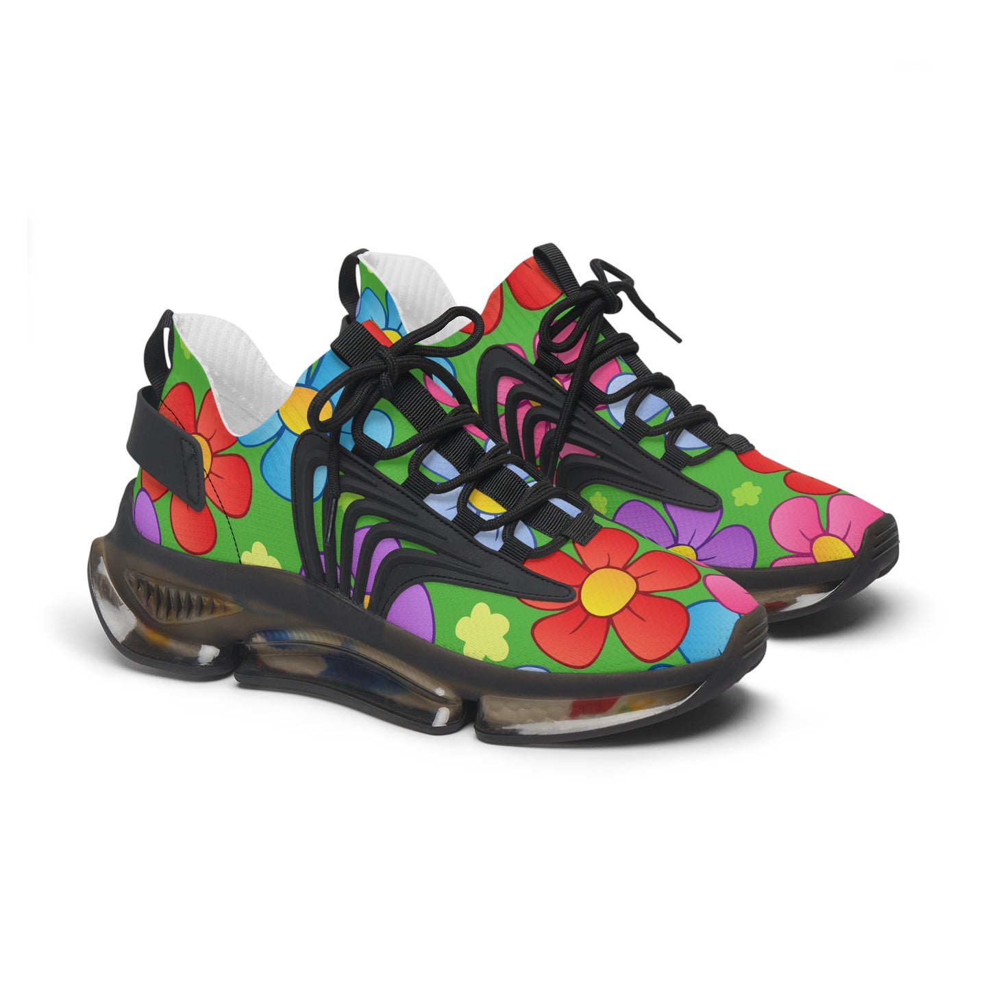 Bunte Damen Sneaker mit Blumenmuster – Stylische Sportschuhe