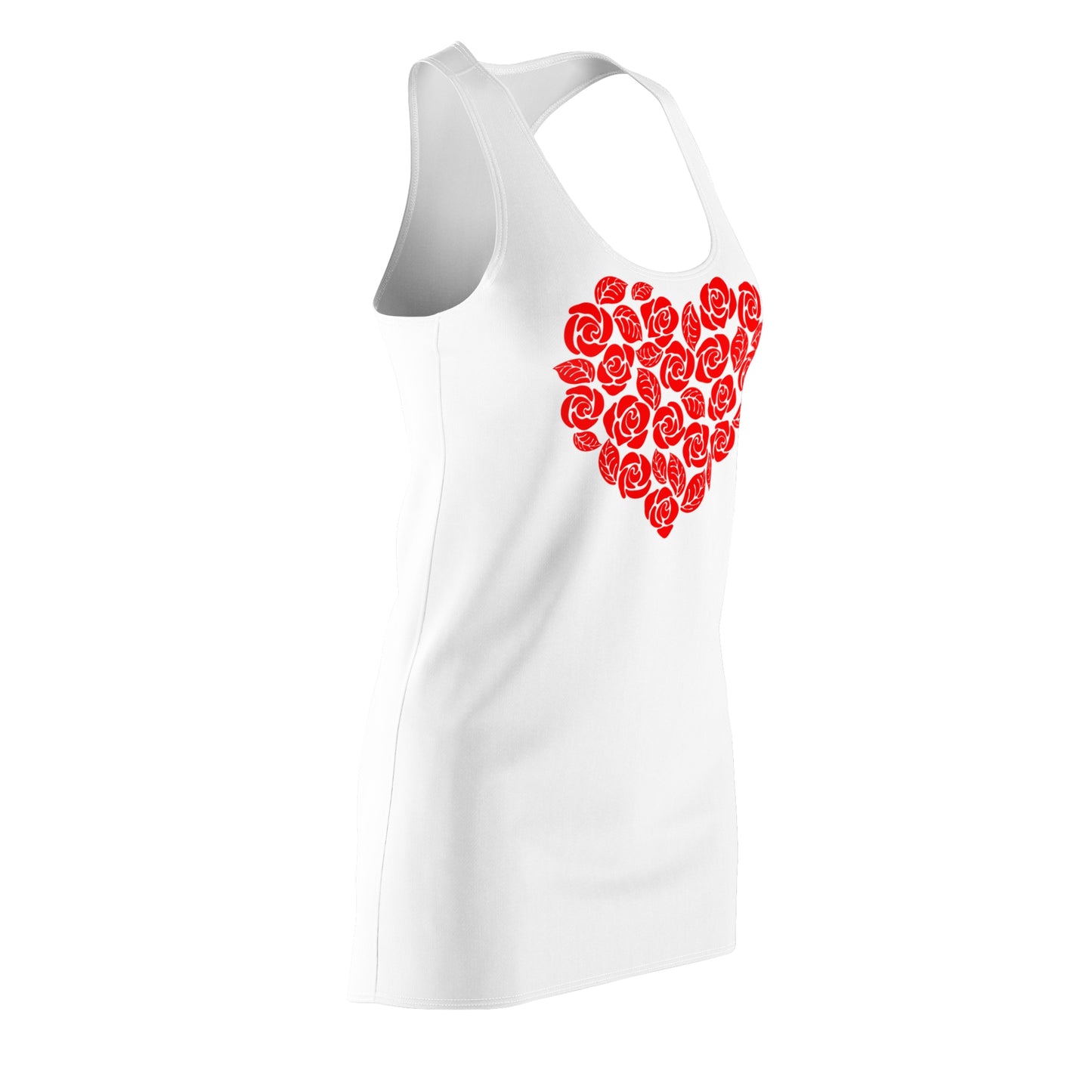 Rosenherz Racerback Kleid – Rotes Sommerkleid