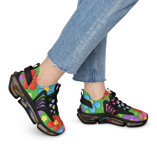 Bunte Damen Sneaker mit Blumenmuster – Stylische Sportschuhe