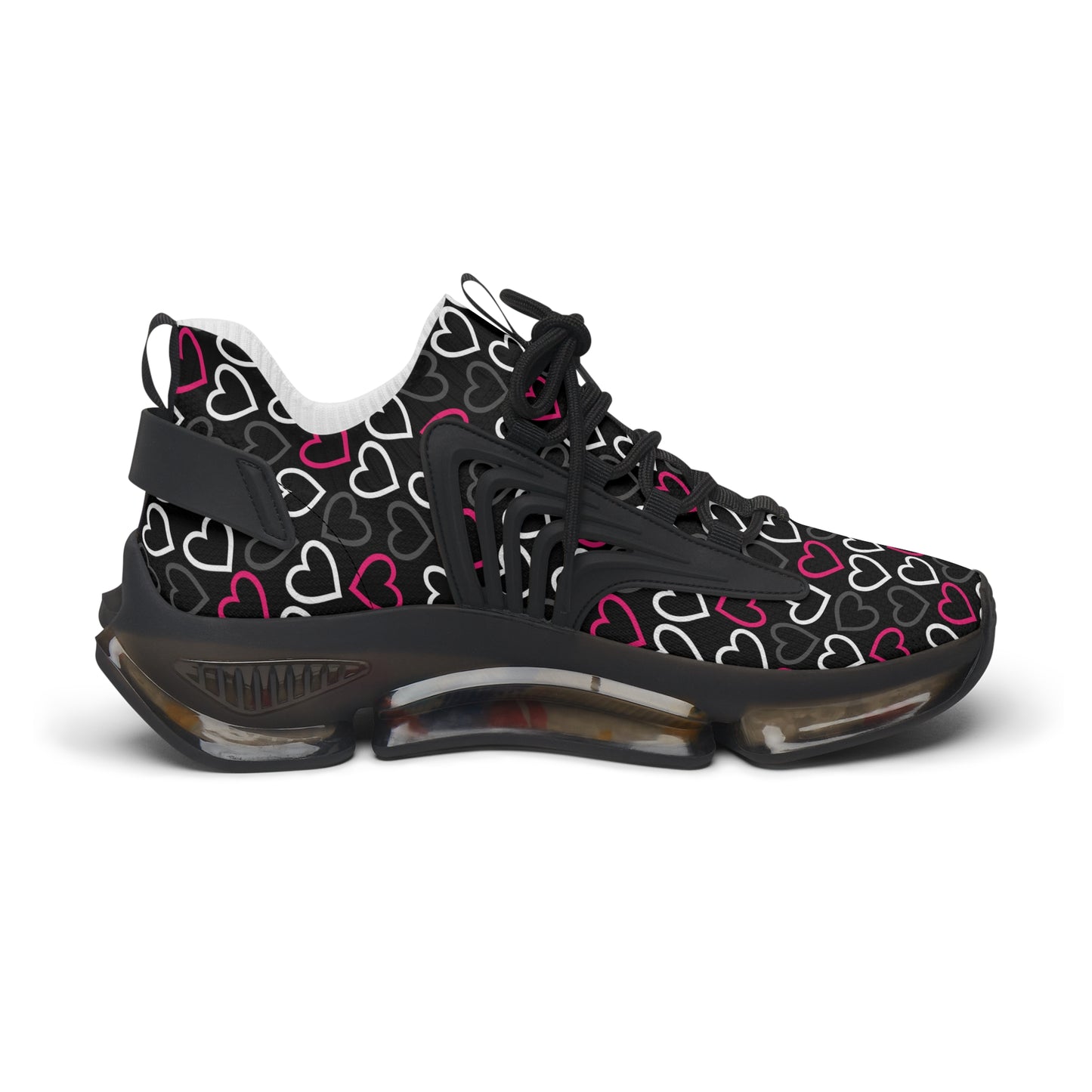 Damen Sneaker mit Herzmuster – Stylische Sportschuhe