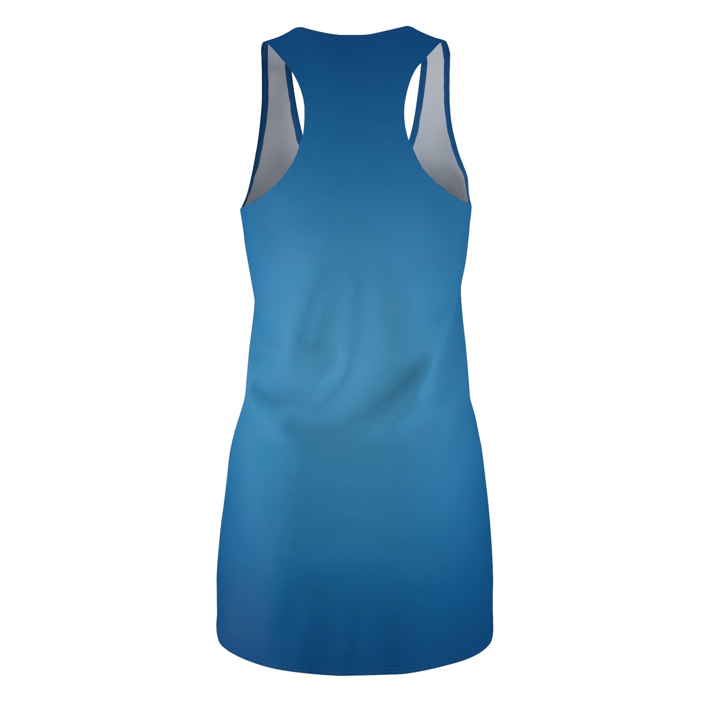 Blau Farbverlauf Racerback Kleid – Ärmelloses Sommerkleid