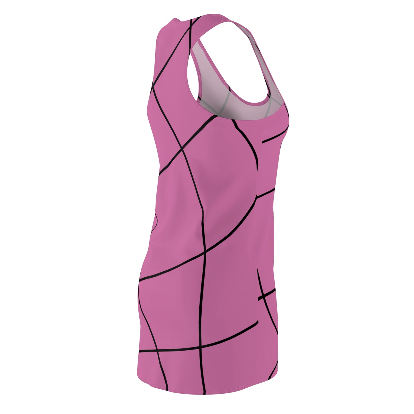 Abstrakt Linien Racerback Kleid – Modernes Sommerkleid