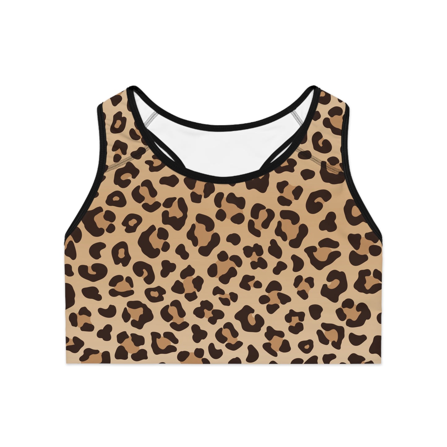Damen Sport BH Leoparden Print Atmungsaktiv Fitness Activewear