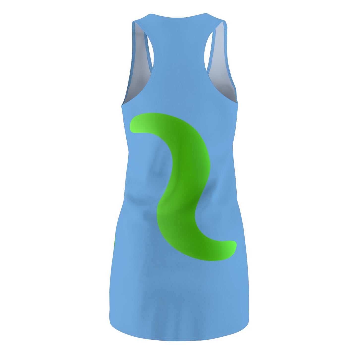 Hellblau Grün Abstrakt Racerback Kleid – Stylishes Sommerkleid