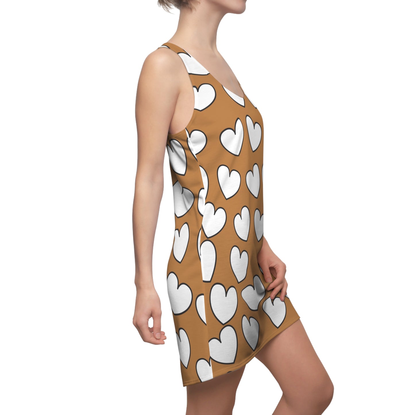 Racerback Kleid mit Herzmuster – Verspieltes Sommerkleid