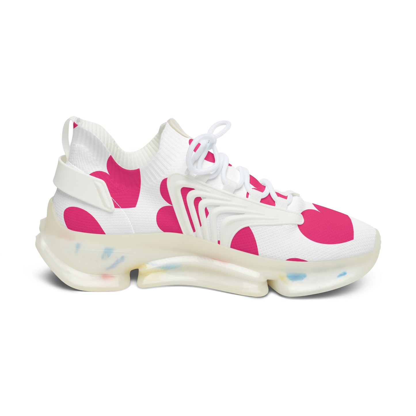 Damen Sneaker mit Herzmuster – Stylische Sportschuhe