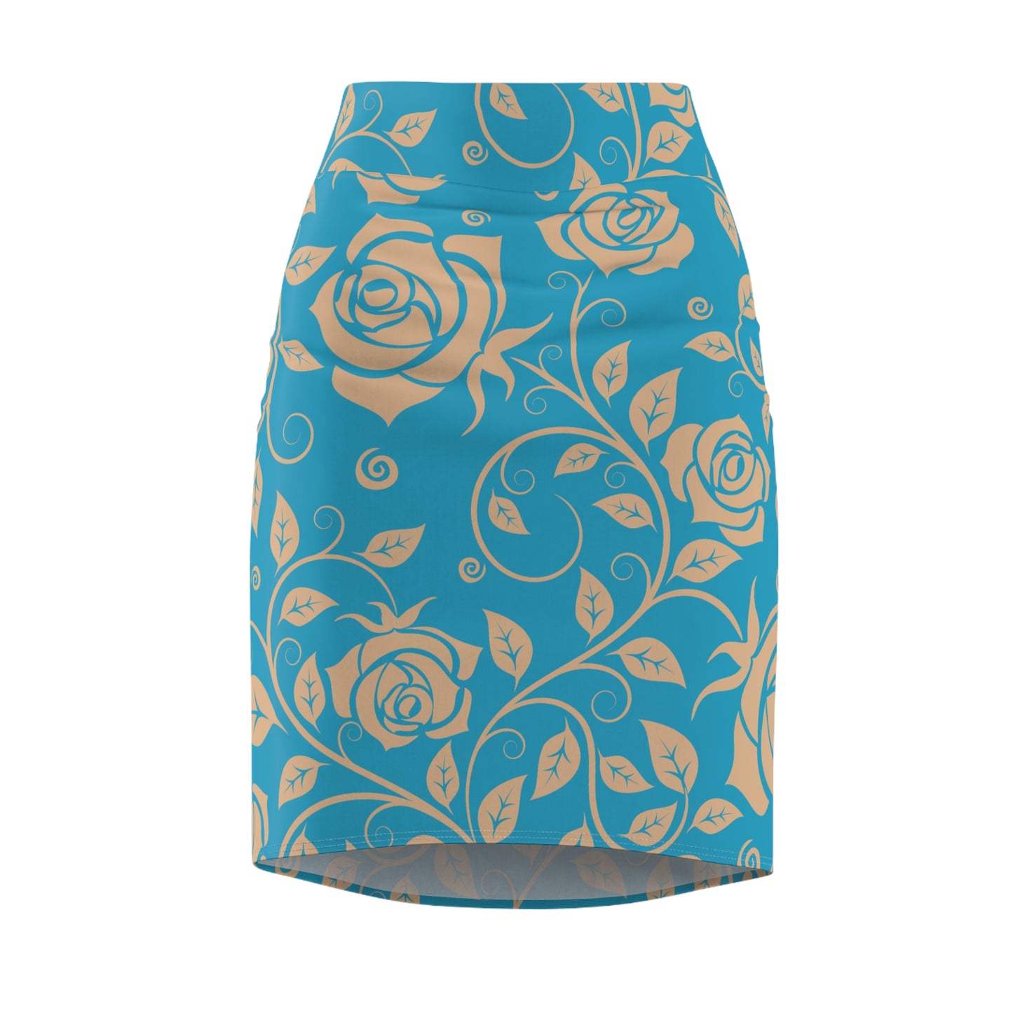 Damen Rock Floral Bleistift Elegant Business Event