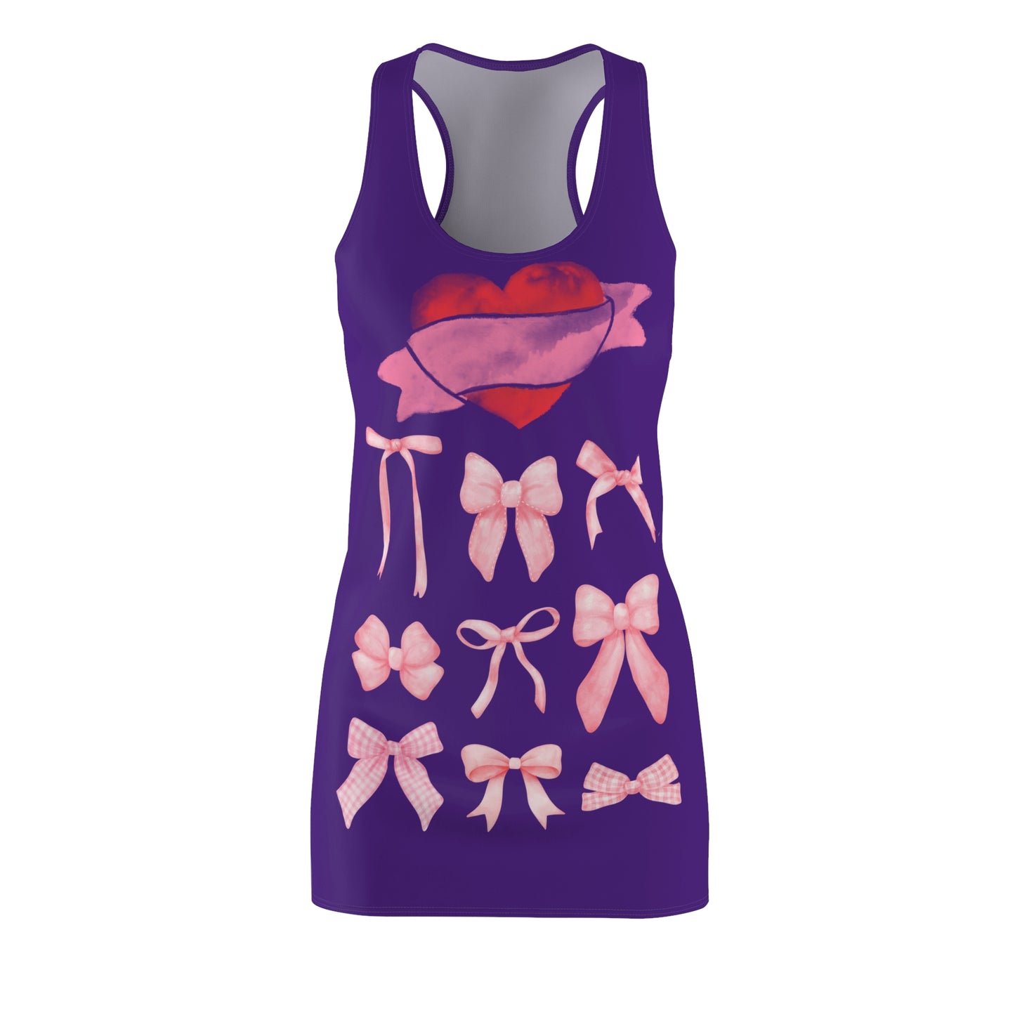 Herz & Schleifen Racerback Kleid – Romantisches Sommerkleid