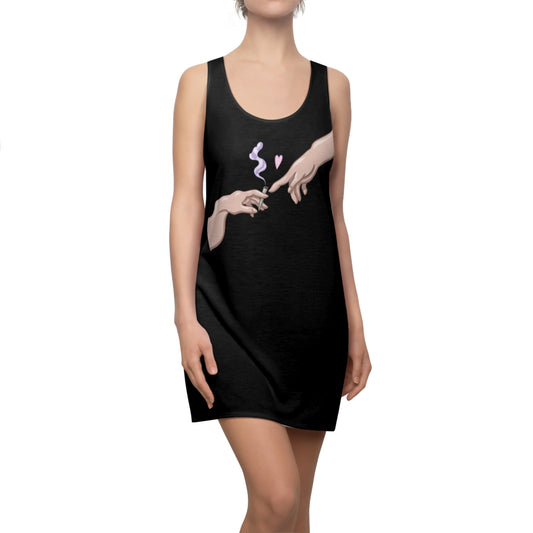 Cannabis Hand Racerback Kleid – Trendiges Festival Outfit