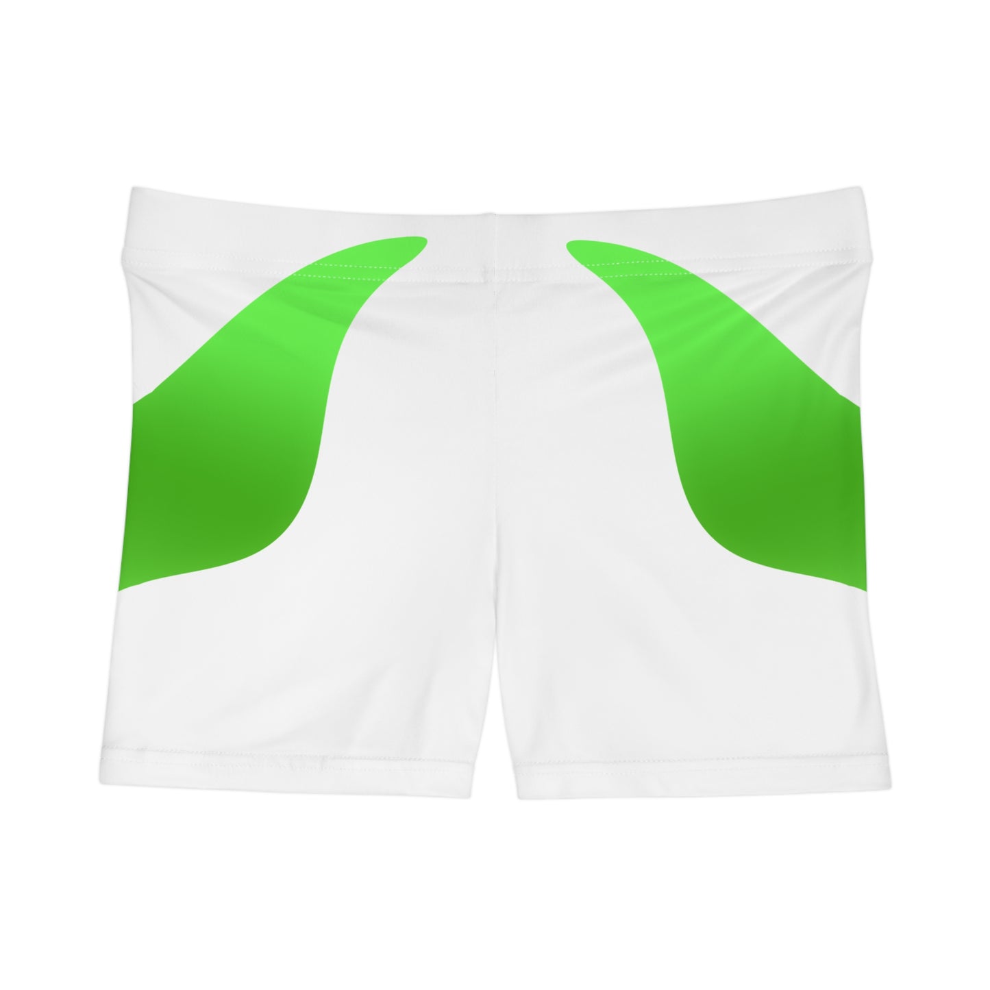 Damen Shorts Gruenes Muster Sportlich Activewear Sommer Fitness