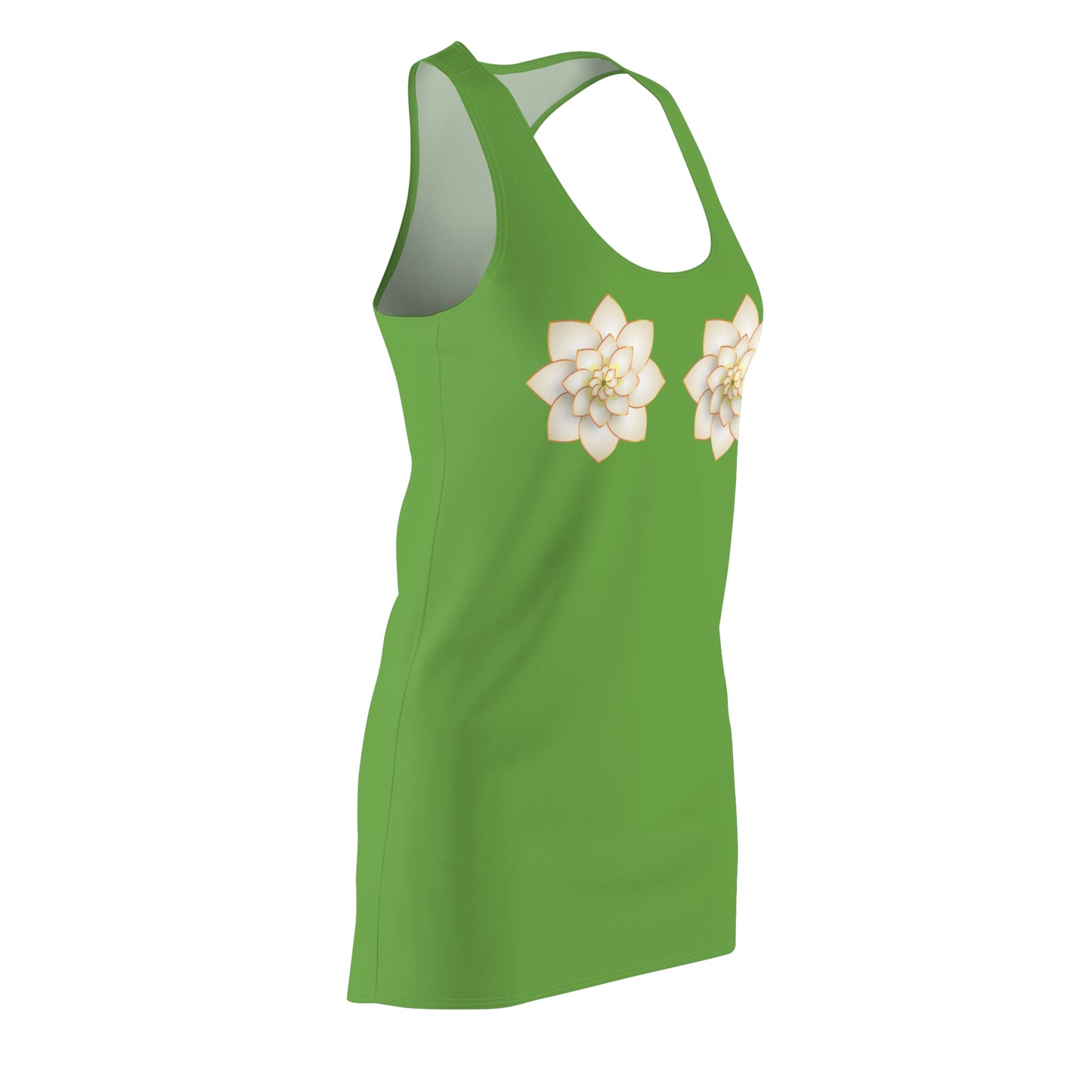 Grünes Damen Kleid Lotus Racerback Sommer Elegant Alltag Events
