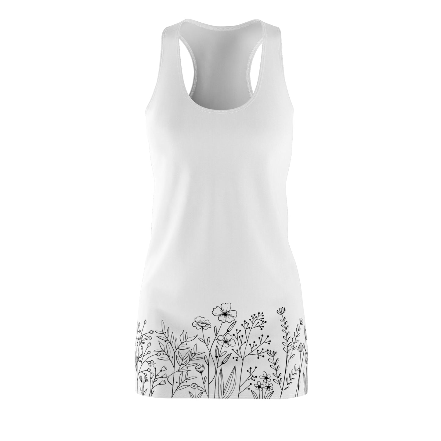 Blumen Racerback Kleid – Bequemes Sommerkleid