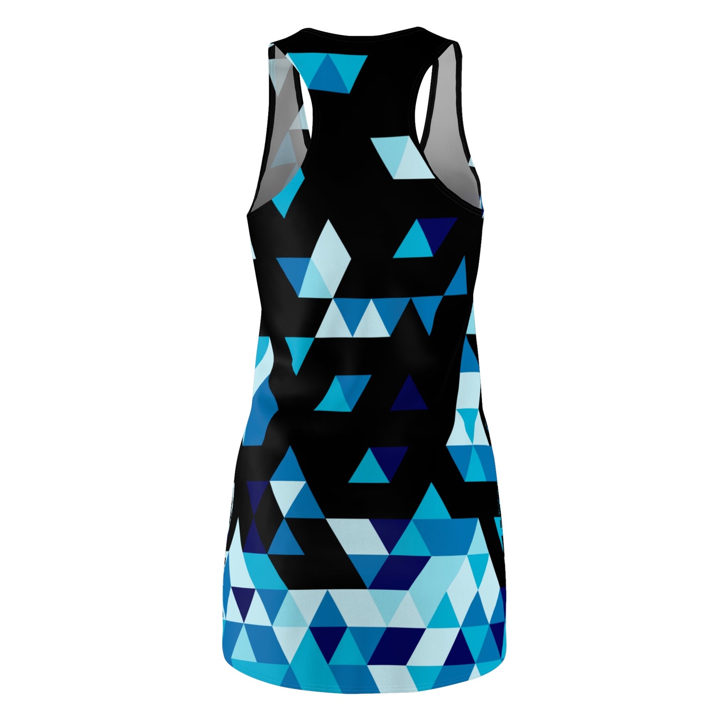 Dreieck Racerback Kleid – Blau Schwarz Sommerkleid