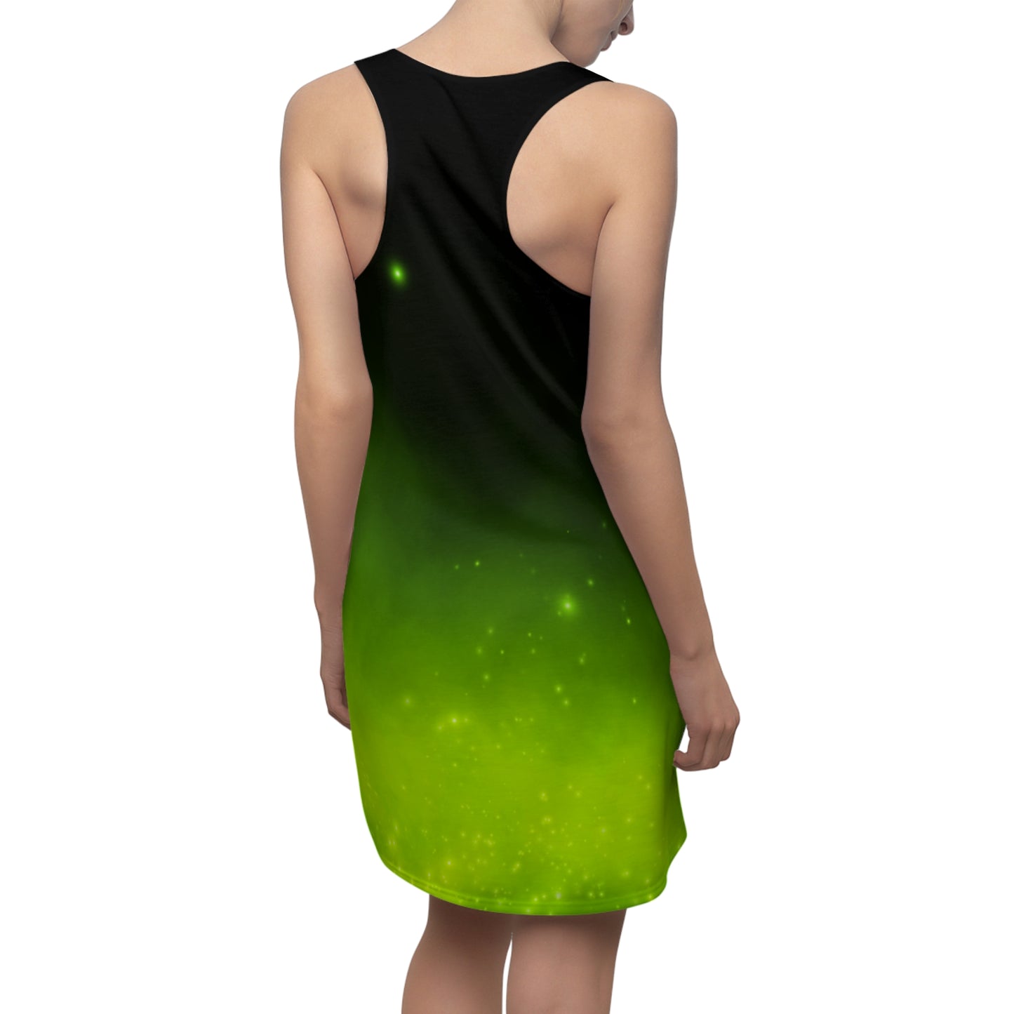 Racerback Kleid mit Schwarz-Grünem Farbverlauf – modern & schlicht