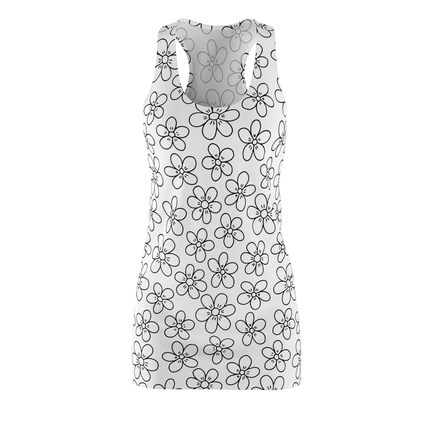 Floral Racerback Dress, Sommerkleid Damen mit Blumenmuster Casual