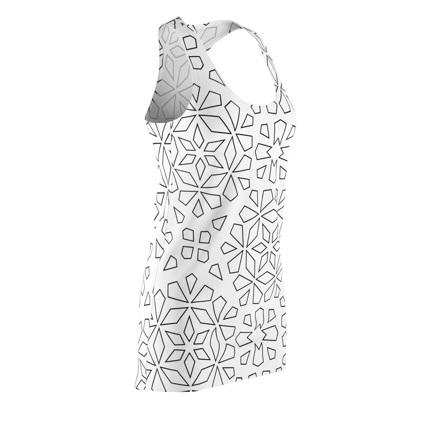 Schwarz Weiß Racerback Kleid – Stylische Damenmode