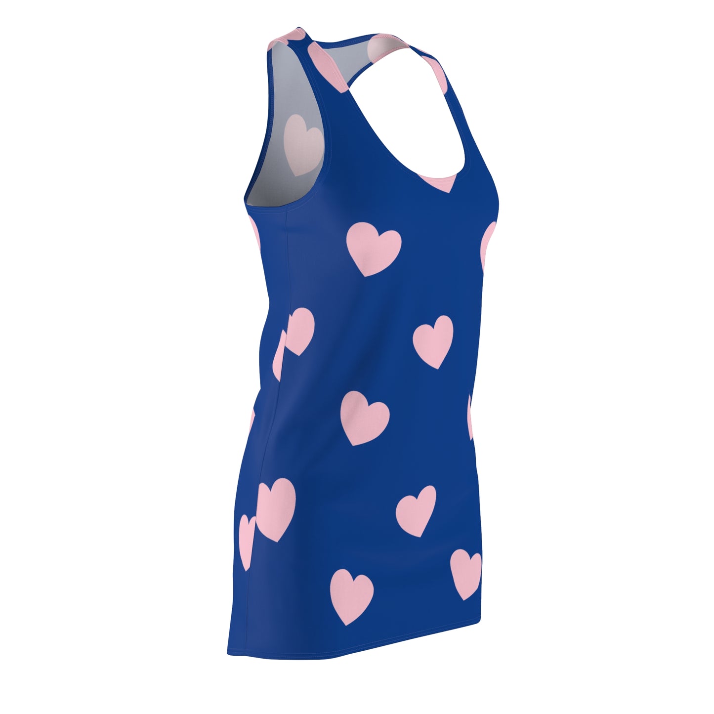 Rosa Herz Racerback Kleid – Romantisches Sommerkleid